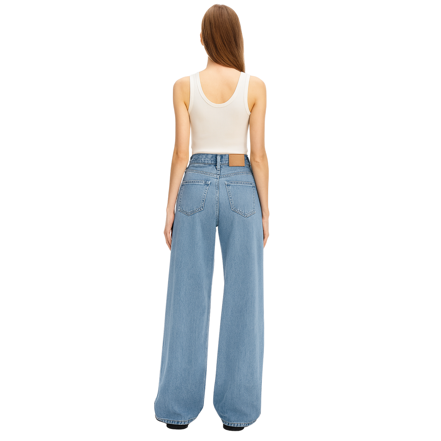 Adjustable Waist Baggy Jeans